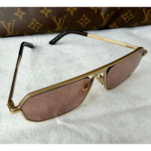 Prada PR A53S Men's Brown Tinted Sunglasses - Picture 3 of 8